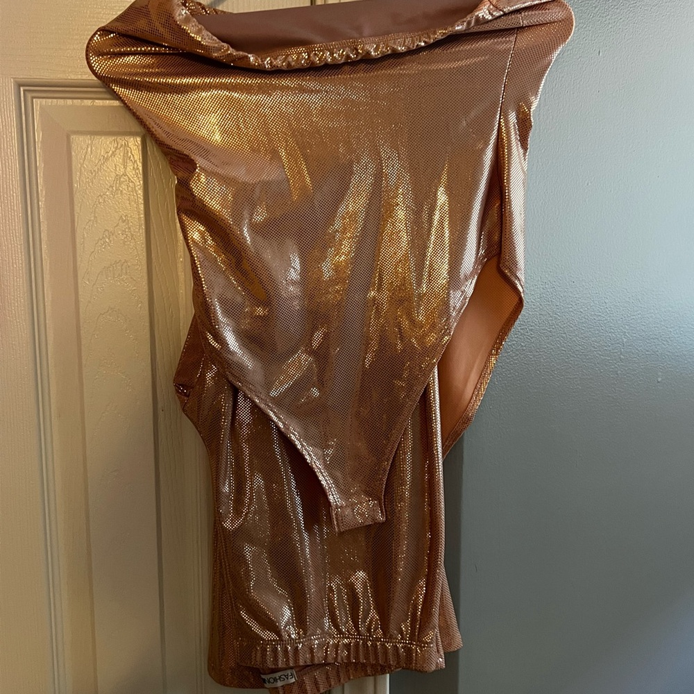 Fashion Nova Rose Gold Bodysuit